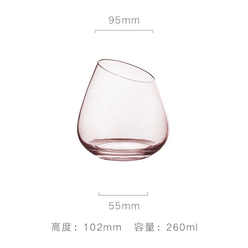 Flamingo Wine Glass French Slanted Crystal Elegant Couple Goblet Romantic Dinnerware 401-500ml
