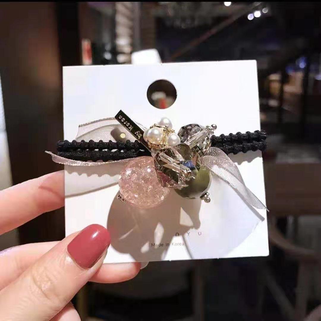 

Шикарная веревка для волос с имитацией жемчуга, завязки для волос, украшения из ленты, держатели для хвоста для женщин и девочек, аксессуары для волос YSX