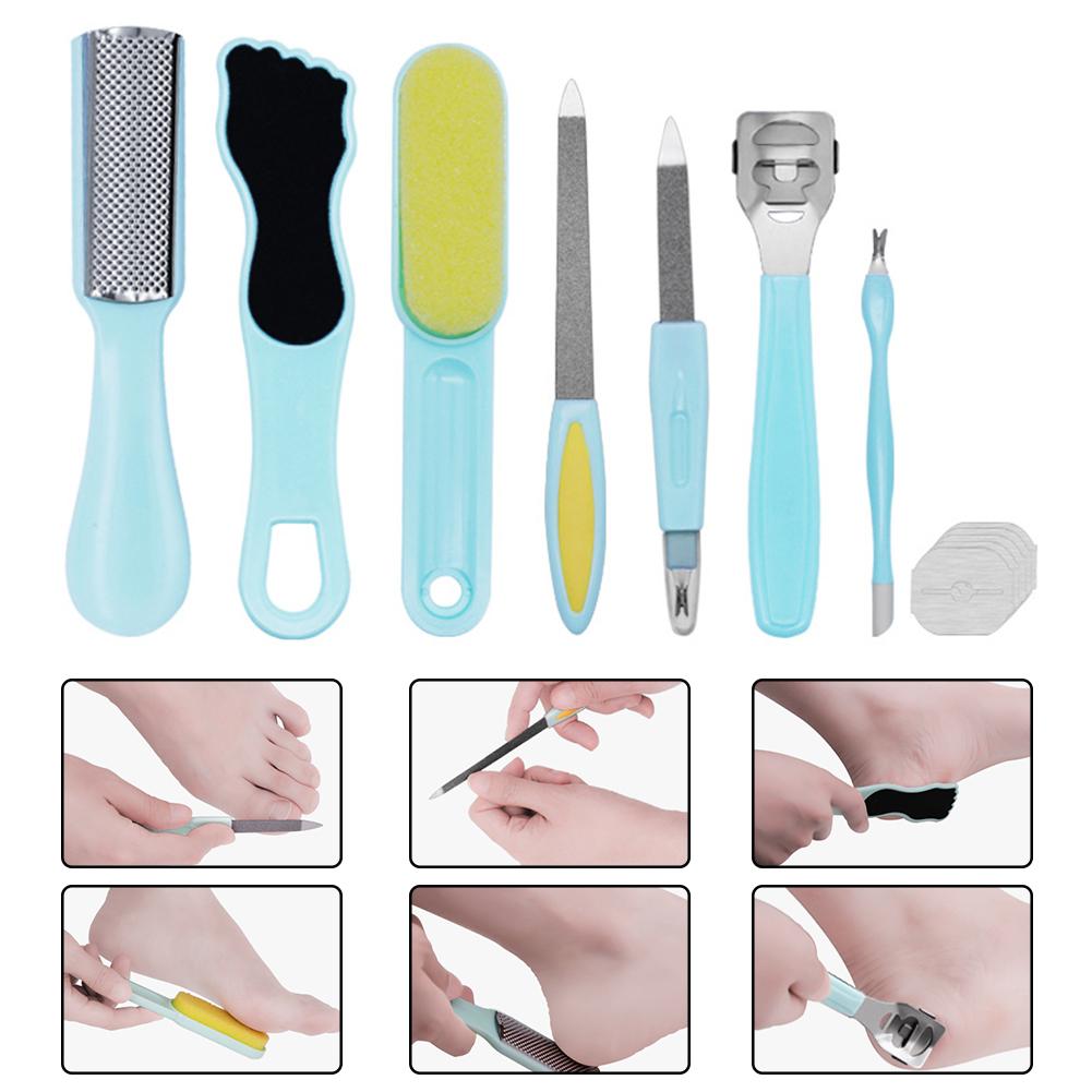 Professional Pedicure Kit Foot Rasp Stainless Steel Foot File Callus Remover Kit for Women Men Home Travel Salon Foot