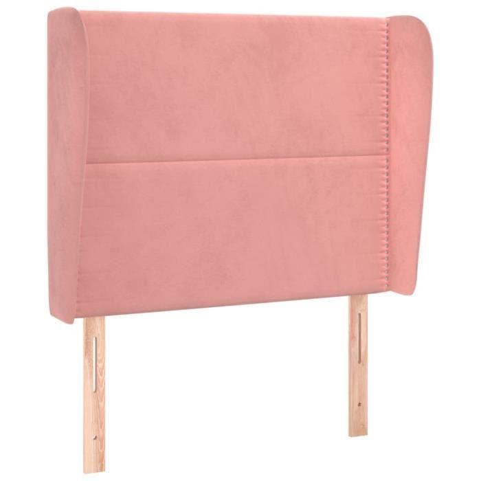 VidaXL Headboard with Ears Pink 83x23x118-128 Cm Velvet3117851