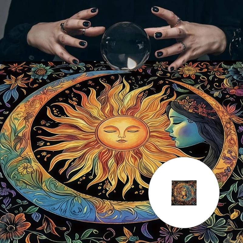 Practical Foldable Tarots Cloth Easy To Clean Velvets Divination Mat Fabric Texture Suitable for Spiritual Practices