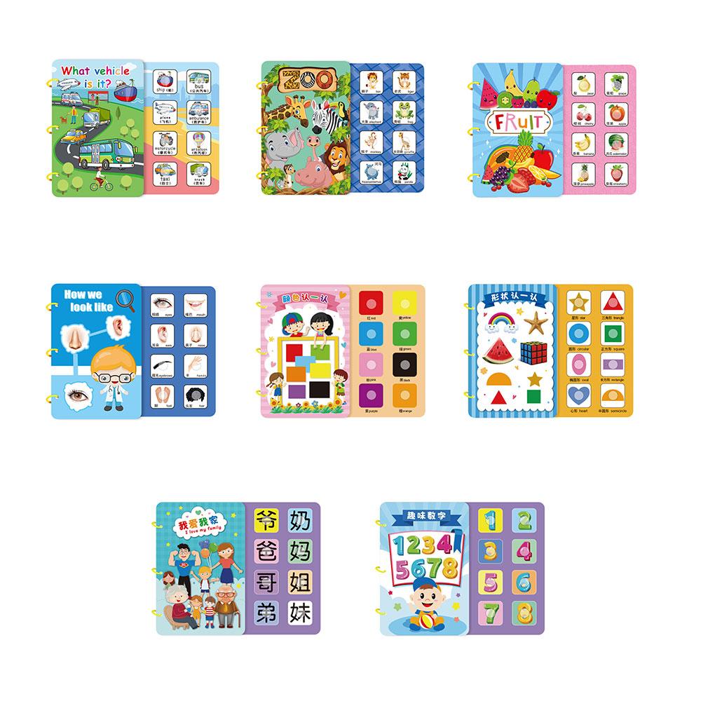 Toddlers Quiet Busy Book Portable Oilproof Reusable Early Education Sticker Toy Plaything Christmas Festival Holiday Gift