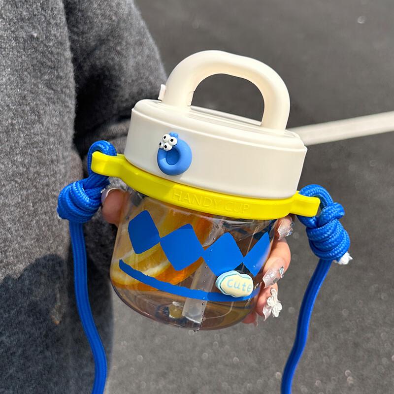 Portable Dual-Drink Straw Water Bottle