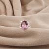 Morganite Gemstone Silver Elegant Ring, 925 Sterling Silver Handmade Morganite Jewelry, June Birth-Stone Gift, Anniversary Gift For Wife RR-73-13