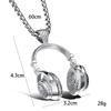 Jewelry, Music, Headphones, Pendant, Titanium Steel Men's Necklace, Fashionable Rock Style, Hot Selling