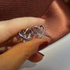 Fashion Simple Irregular Heart Ear Clips Women Girls No-Piercing Silicone Ear Stud Earrings Korean Earring Party Jewelry Gifts