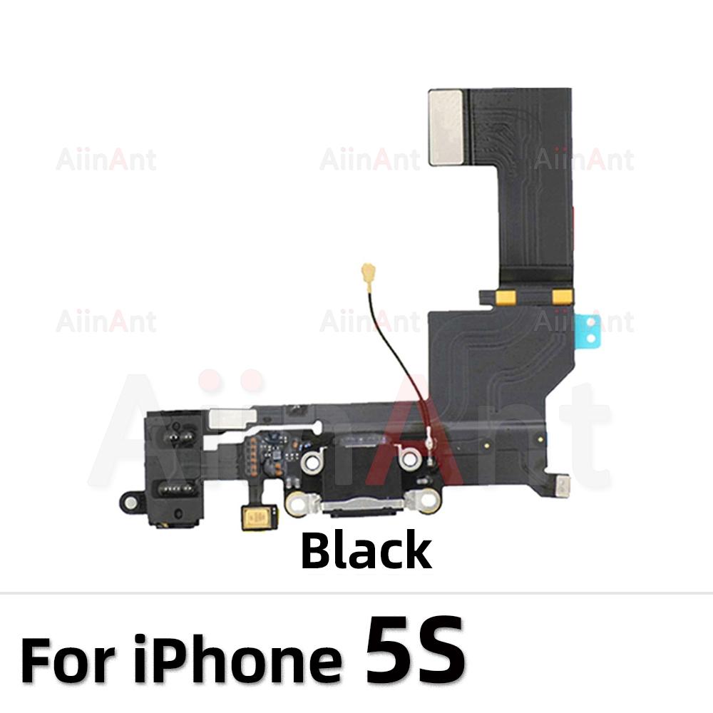 AiinAnt Dock USB Mic Board Charger Connector Fast Charging Port Flex Cable For iPhone 5s 6 6s Plus SE 2 3 2020 2026 Phone Parts
