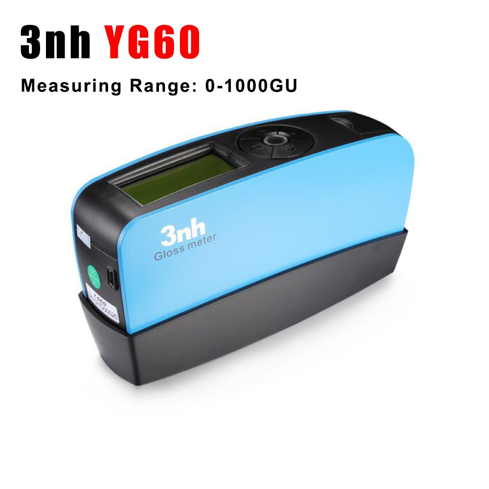 3nh Gloss Meter YG60S/YG60  60 Degree 1000 Gu Glossy Test Equipment Paints Ink Ceramic Marble Tester Surface Cleaning Measure