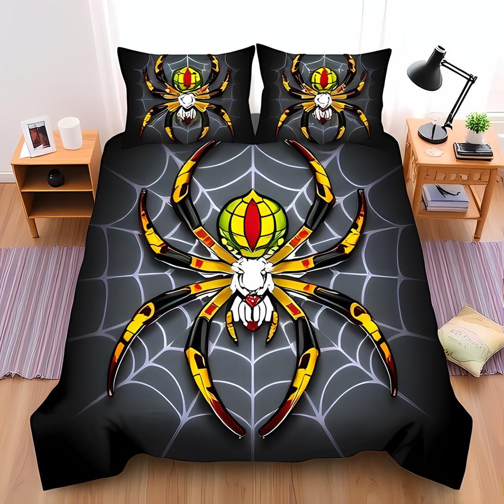Comforter Spider Bedding Set For Children Kids And Adult Home Decor Queen Size Warm Soft Breathable And Comfortable