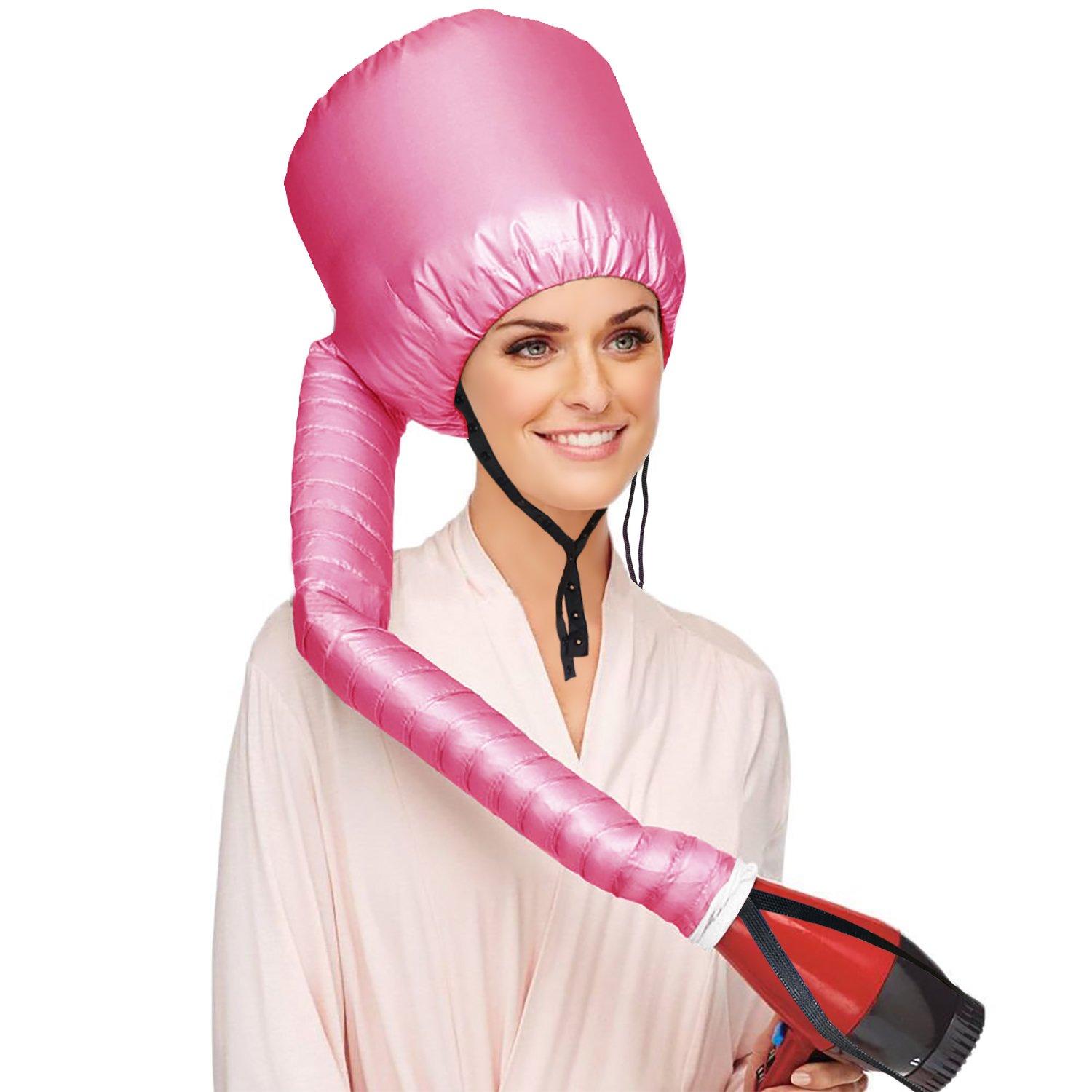 

Hair Bonnet Portable Dryer Cap Steamer Quick Dry Baked Oil Care Diffuser Drying Hairdressing Tools Hair Cap Shower Cap Perm розовый