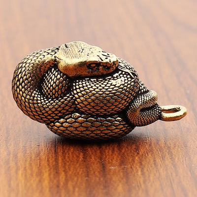 Brass Python Keychain Pendant, Men's and Women's Bags and Pendants, Small Commodities, Pure Copper Zodiac Snake