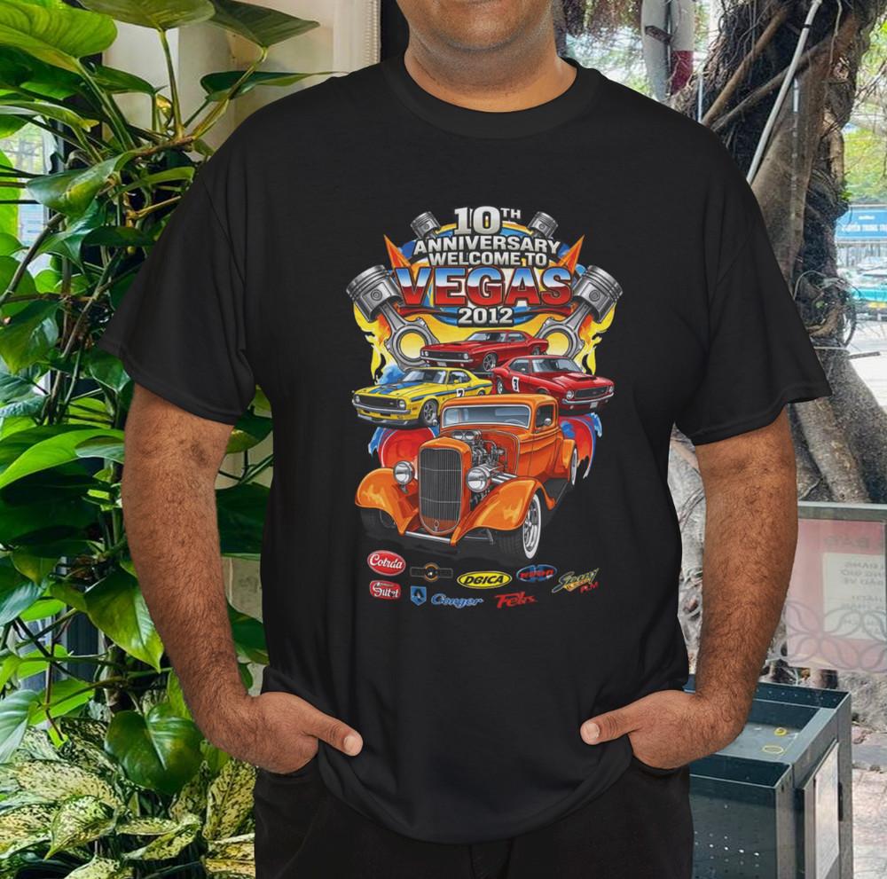 

Футболка Hot Rod Мужская Западный Уличные Автомобили Национальные Гонки Лас-Вегас 2012 Mopar L