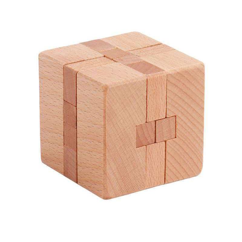 Wooden Luban Lock Cube Puzzles Brain Teasers For Kids Adults Iq Test Logic Challenge Unlock Interlocking Toys Educational Gifts