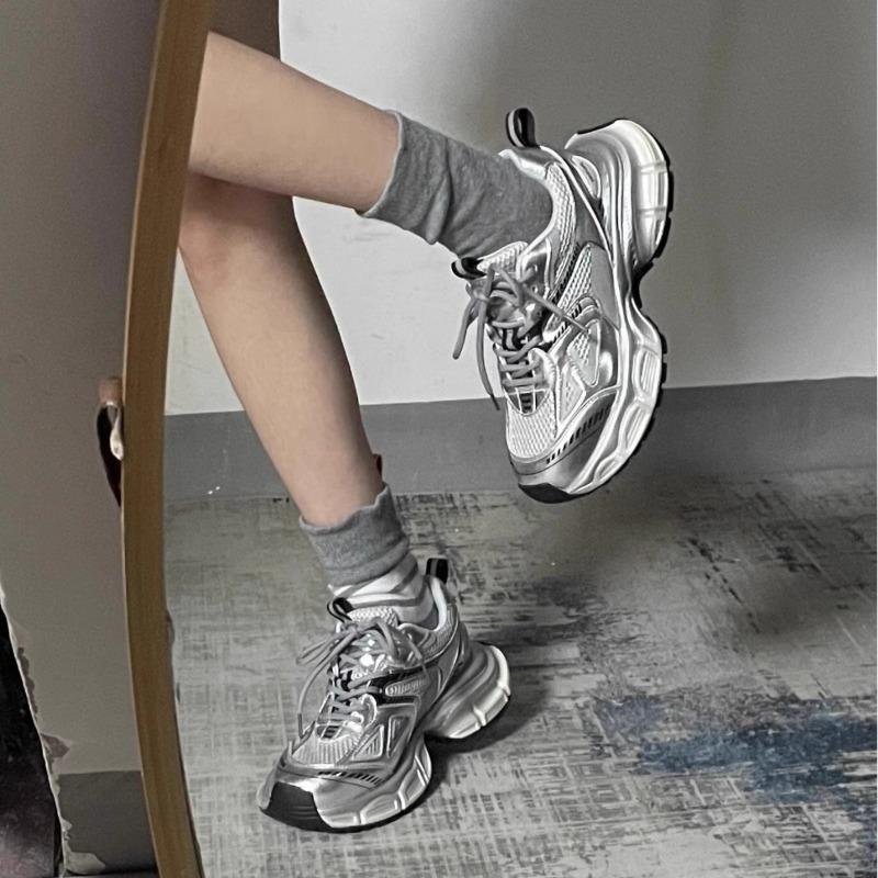 Inner Heightening Sneakers New Dad Shoes Heightening Platform Sneakers Casual Old Retro Couple Men