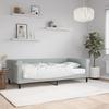 Vidaxl Sofa Z Materacem Do Spania, Jasnoszara, 90X190 Cm, Aksamit