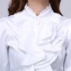 Blouse Shirt Women Fashion Blouses Pink Casual Shirts Elegant Ruffled Collar White Office Female Clothing Spring Topsjavascript: Void(0)