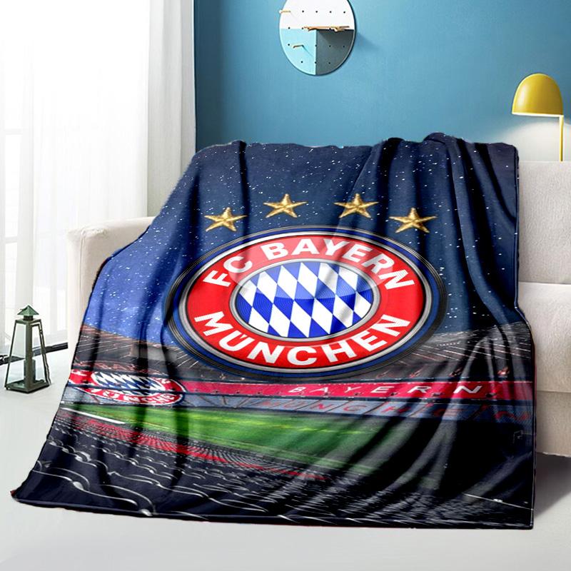 Munich FC Artwork Printed Throws Blanket Soft Flannel Blankets for Couch Bed Gifts for Men Women Picnic Blanket Christmas Gifts