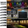 4/8PCS Solar Fence Light Outdoor LED Wall Lights RGB and 3Color Lighting IP65 Waterproof for Garden Courtyard Decoration Light