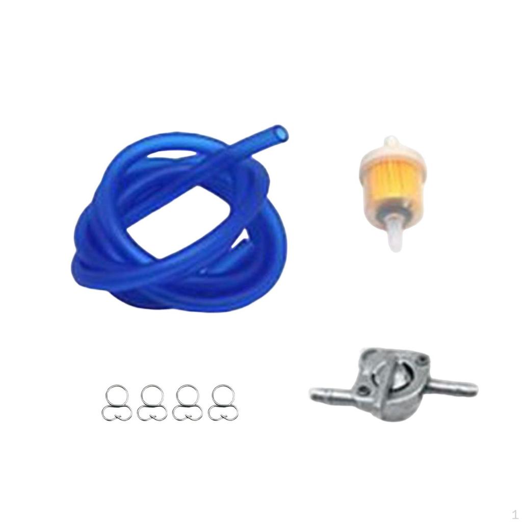 Professional Gas Fuel Switch with Filter Line for Motorcycle Red