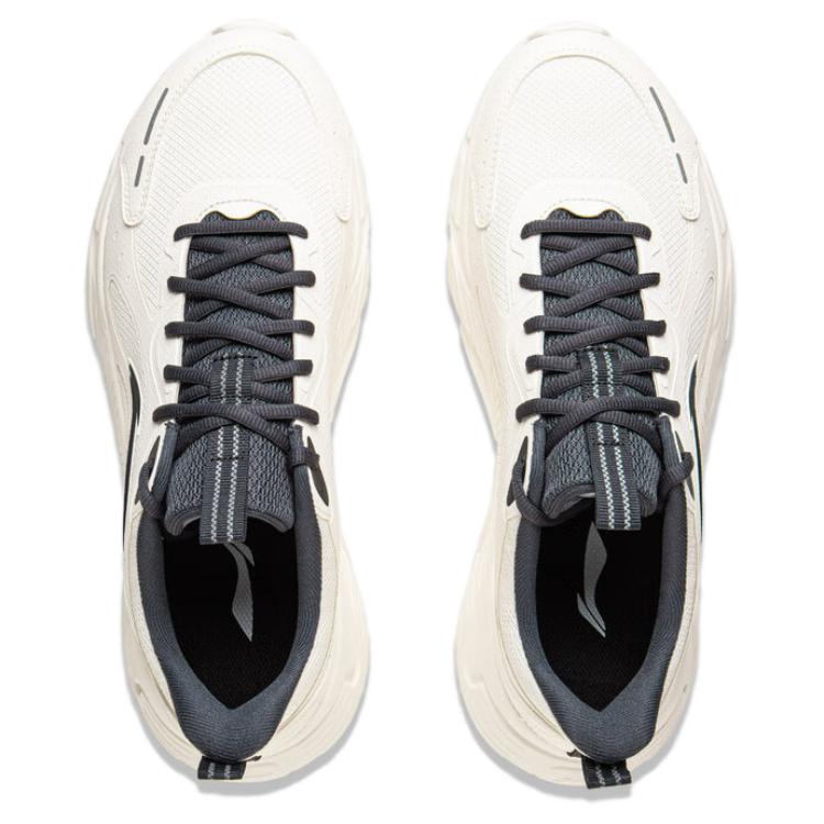LiNing Lightweight Soft Rebound Casual Running Shoes Men Sneakers Cloud-White ARSV035-2