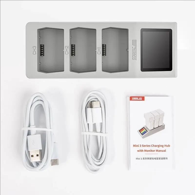 Battery Fast Charger for DJI Mini 4 Pro/Mini 3, Portable Charging Hub Intelligent Flight Batteries