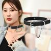 Collar Punk Box Chain Collar Punk Titanium Steel Chain Collar Rock Women'S Head Leather Necklace
