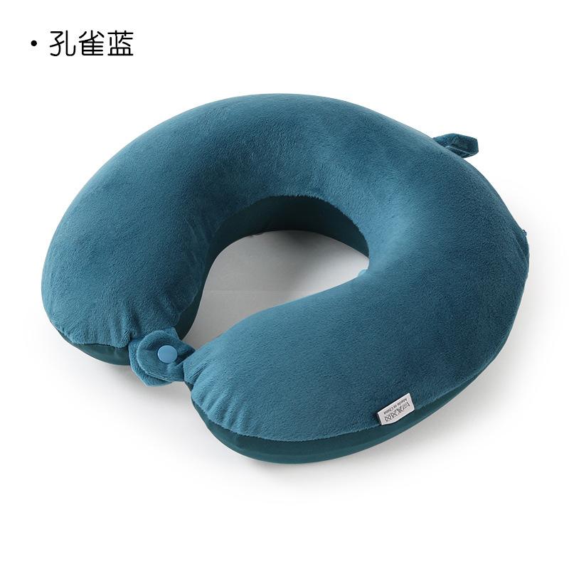 

Memory cotton u-shaped pillow short velvet super soft slow rebound neck pillow classic color 28*28