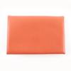 Excellent HERMES Card Case Calvi Orange Epsom Leather Women Used