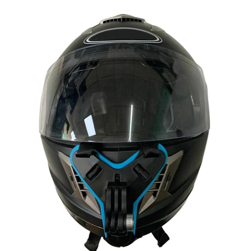 Motorcycle Helmet Chin Strap Mount Holder With Phone Clip Full Face Mobile Action Camera