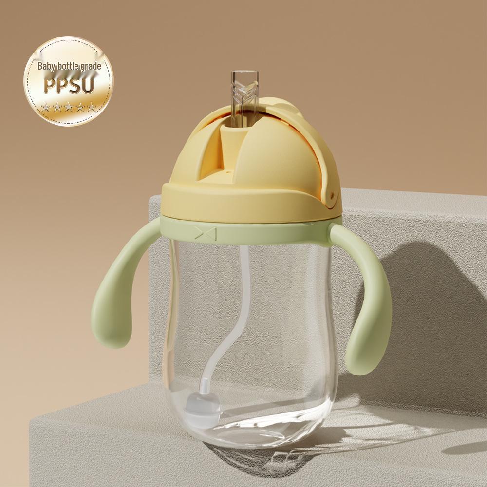 Newborn Baby Bottle Sippy Cup - Tritan Straw Cup, Drop & Leak-proof, Ideal for Infants & Children