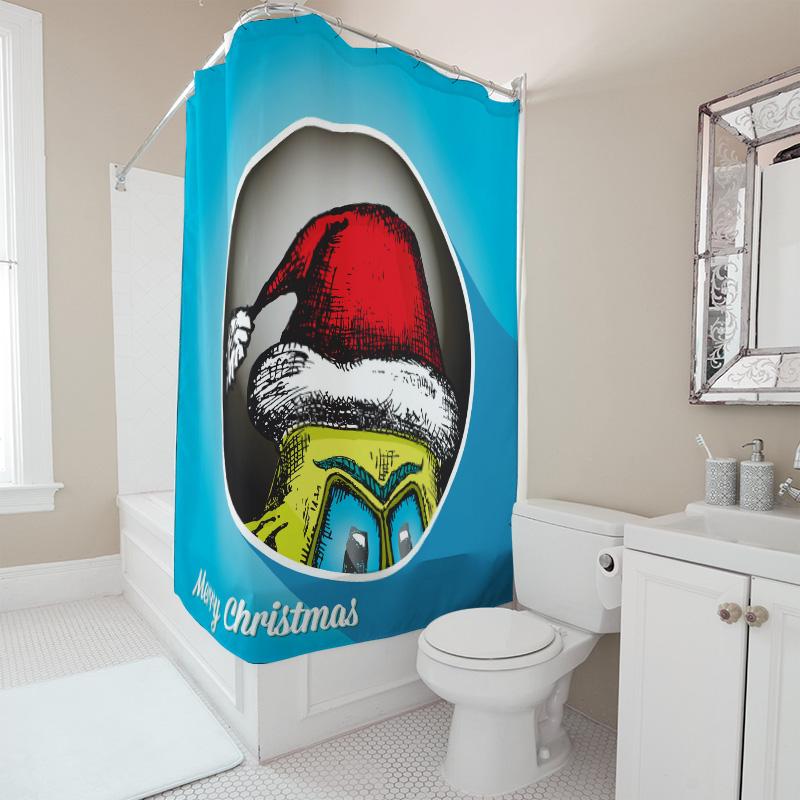 Tu Christmas Shower Curtain Merry Xmas Holiday Festive Decor Bathroom Waterproof Fabric Holiday Decor Holiday Gift Xmas Decor Ho