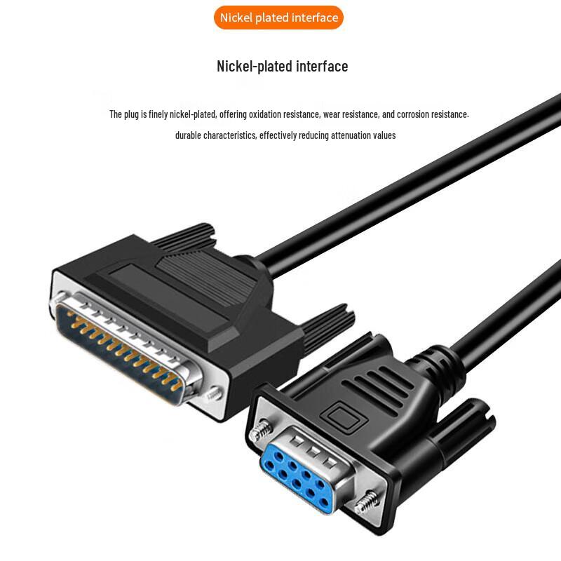 DB9 Female To DB25 Male RS232 Serial Cable