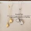 Simple Water Droplet Pendant Necklace for Women Fashion Irregular Metal Smooth Long Y-Shaped Necklace Sweater Chain Jewelry