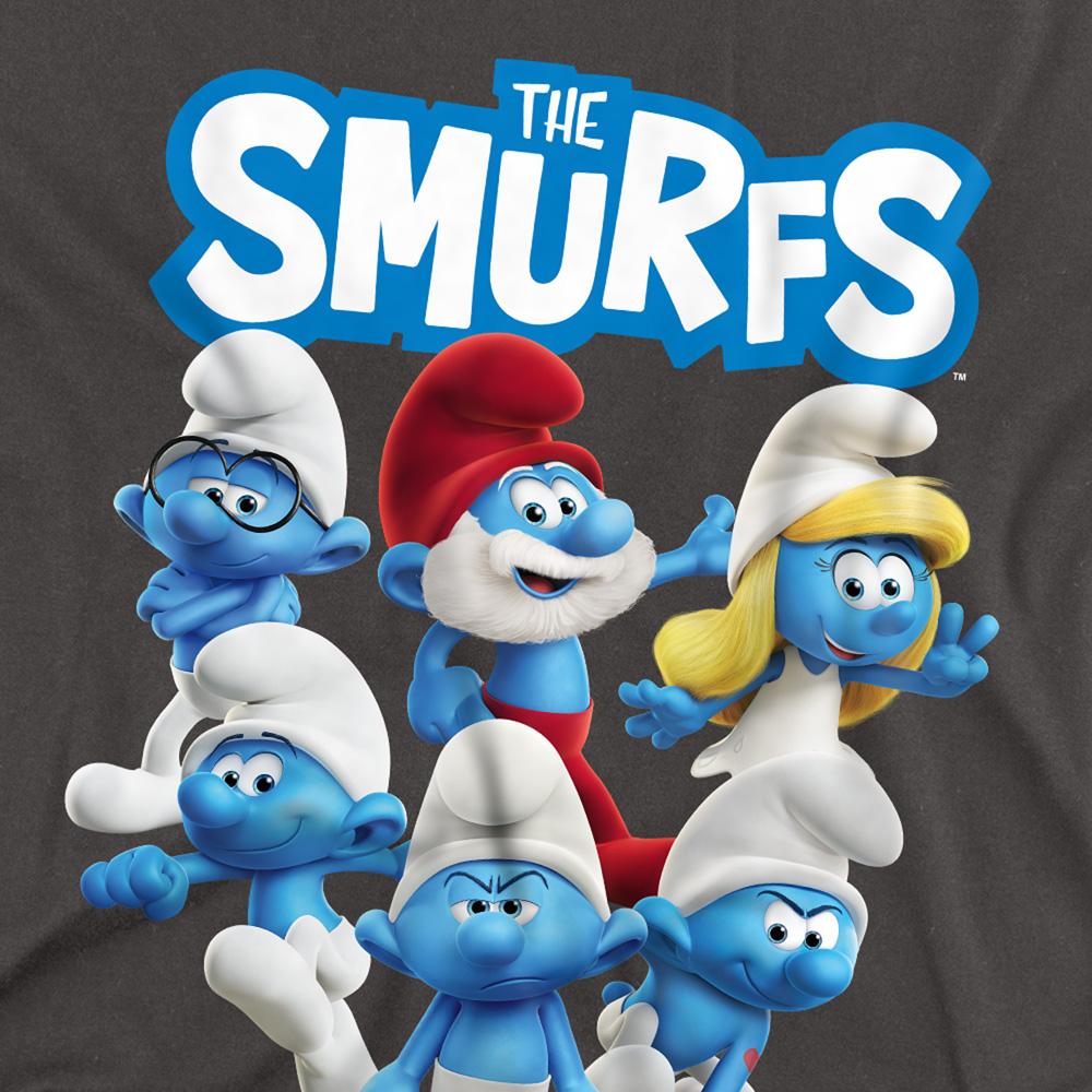 The Smurfs Unisex Adult Group Shot Long-Sleeved T-Shirt