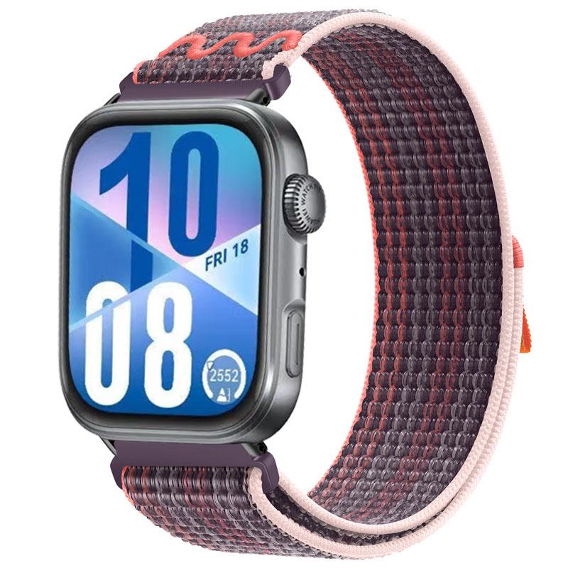 Needlework Nylon Loop Strap for Huawei Watch Fit 5/4 Pro Sports Bracelet Wristband for Huawei Watch Fit 5/4/3 Replaceable Belt