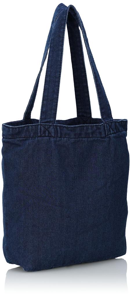 F-Style 9-Liter Bio-Wash Denim Tote Bag with Stars and Stripes Patch, Dark Navy (F-SD010768)