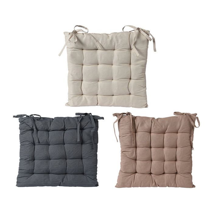 Coussin de chaise - BigBuy Home - Carré - Beige - Synthétique - 40 x 40 cm