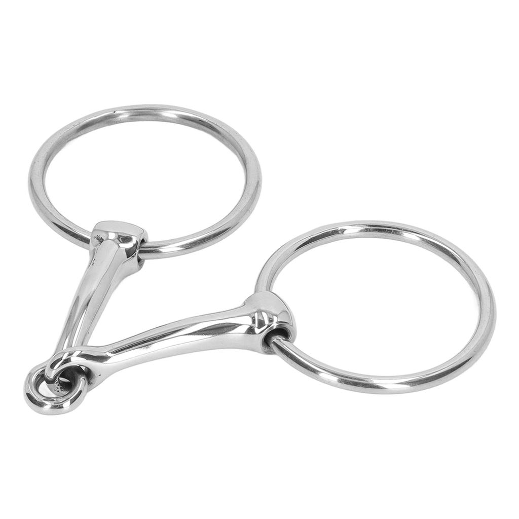 Horse Mouth Bit Stainless Steel Loose Ring Horse Snaffle Bit Anti Biting Mouth Bit for 125mm Horse
