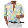 Designer Spring Summer Men's Casual  3D  Halloween Printing Hawaii Shirt Blouse Long Sleeve Shirts