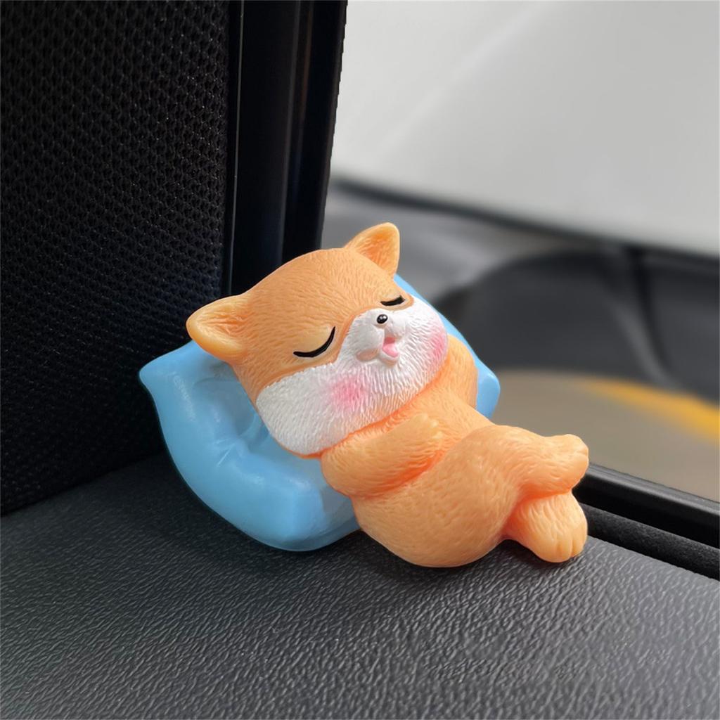 Lustige Schlaf Tierfigur Cartoon Panda Hund Schwein Kaninchen Kissen Miniatur Ornament für Zuhause Büro Schreibtisch oder Autodekorationen