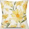 Small Daisy Flower Pillowcase New Striped Linen Home Fabric Sofa Pillowcase Light Luxury