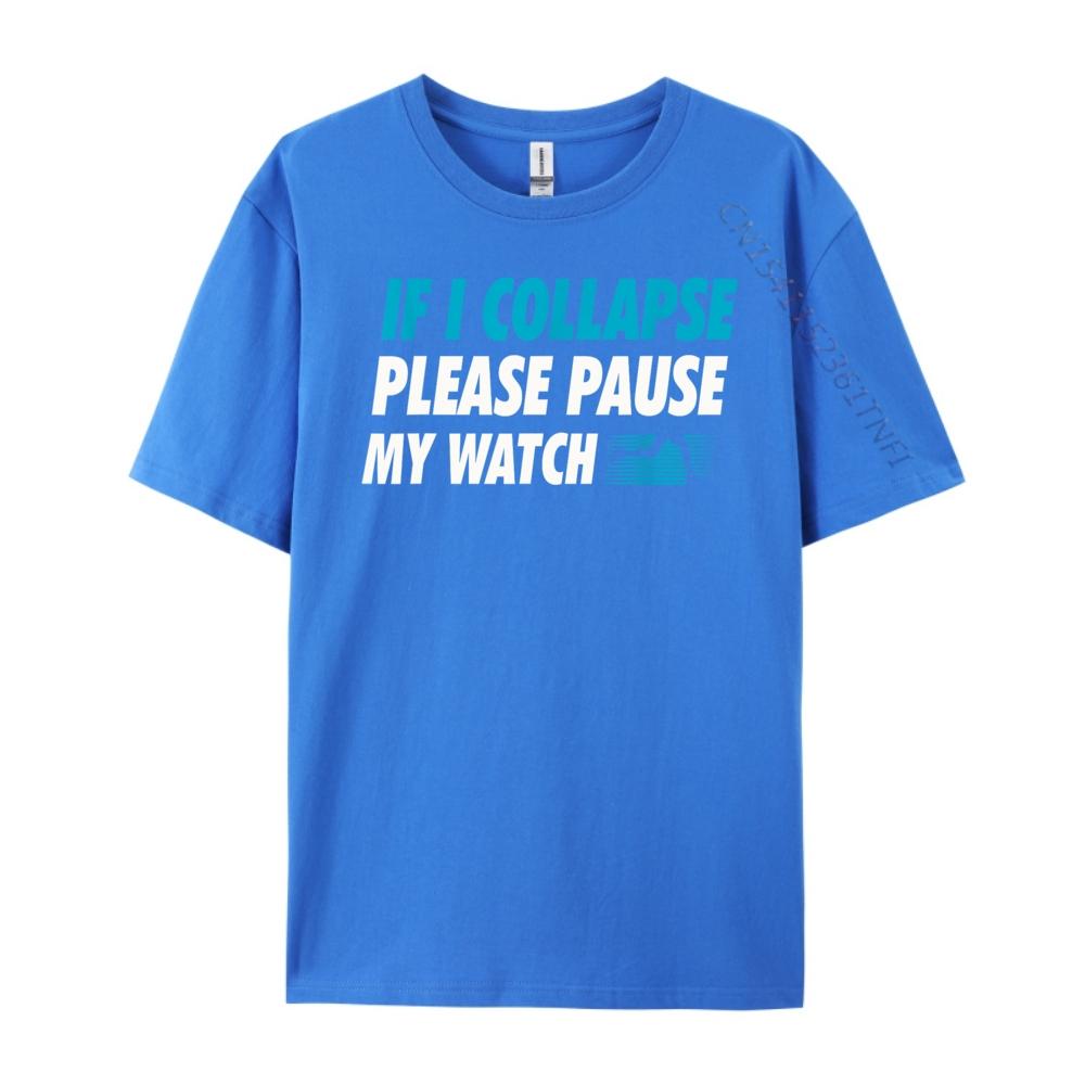 Wenn ich zusammenbreche, bitte stoppen Sie meine Uhr Laufender Marathonläufer Aufdruck T-Shirt Herbst Kleidung