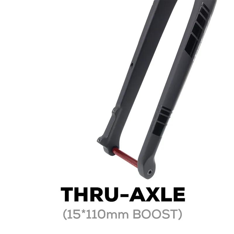 Full Carbon MTB Fork for XC & Gravel | 15*110mm Boost Thru-Axle | Fits 26/27.5/29" | Disc Brake | Straight/ Tapered Steere
