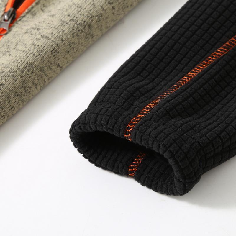 Men's Plus Size Fleece Hooded Jacket Color Block Zip Up Warm Casual Hoodie for Big Men