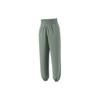Adidas Solid Color Elastic Waistband Cuffed Sports Pants Women Bottoms Silver Gray Green HR5088