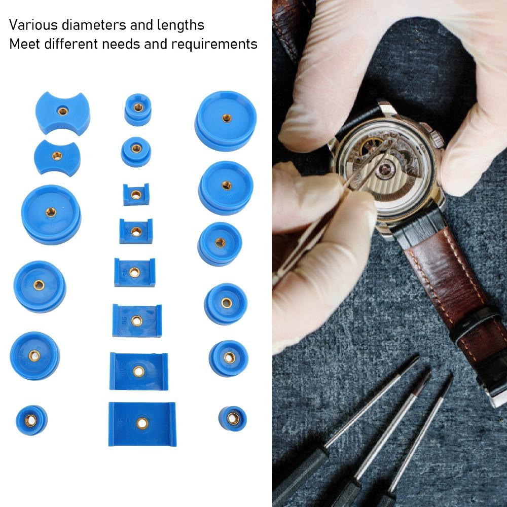 20Pcs Plastic Dies Watch Press Dies Kit Blue Color Watch Case Press Dies  Watch Repair