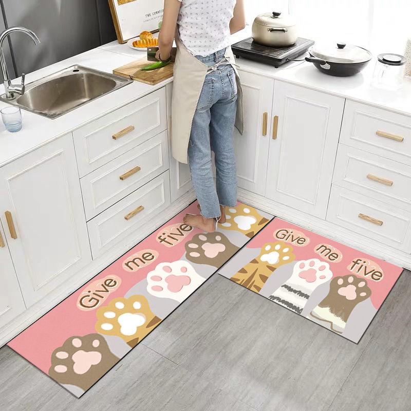 

Kitchen Washable Anti-Slip Long Floor Mat Bathroom Entrance Door Absorbent Mat Bedroom Bedside Area Rug Living Room Prayer Rug 40CMx60CM