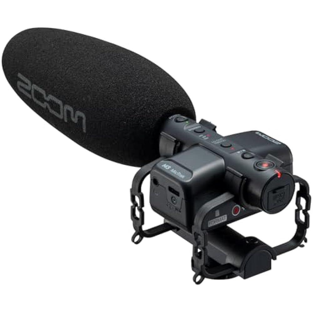 

ZOOM M3 32-bit float compatible on-camera recorder, shotgun microphone that doesn t break sound, ...