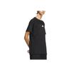 Adidas Knitted Loose Breathable Comfortable Round Neck Sport Short Sleeve T-Shirt Men Tops Black IT3937