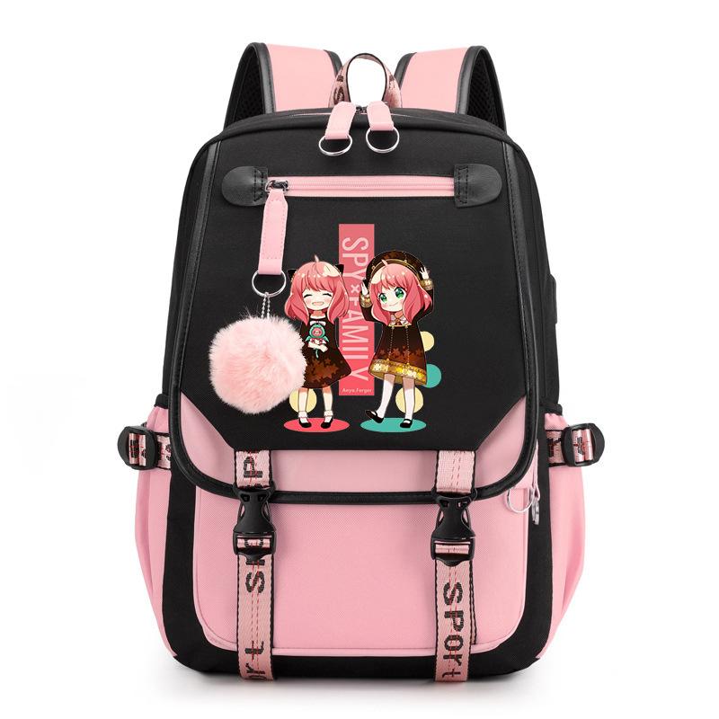 Spy Play House Backpack Casual Versatile Large Capacity Junior High School Student School Bag
